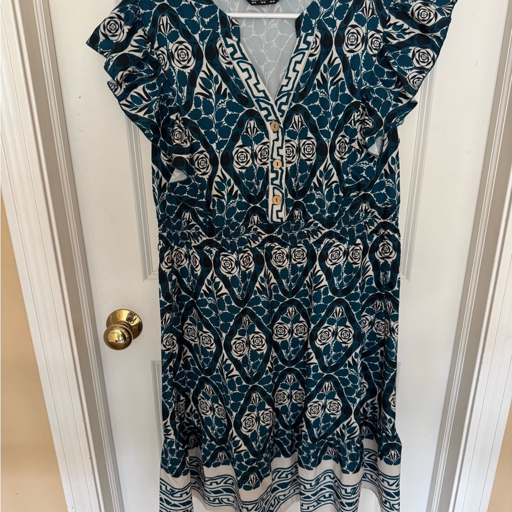 Floral Teal Dress